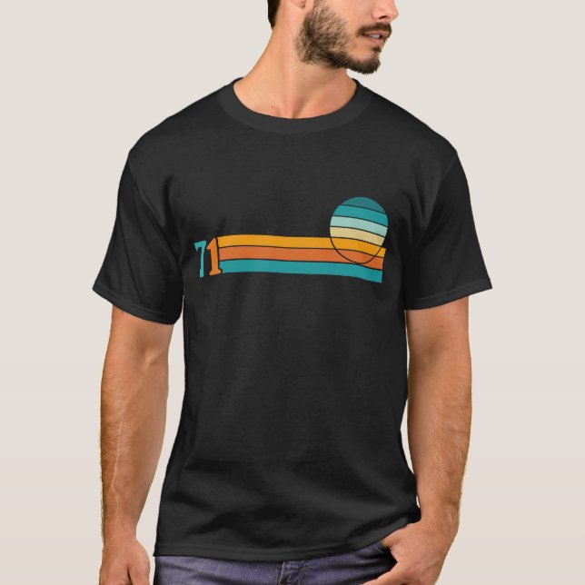 Camiseta Pôr do sol retrô 71 (Frente)