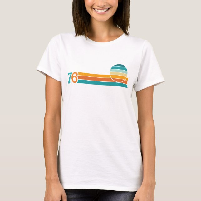 Camiseta Pôr do Sol Retro 76 (Frente)