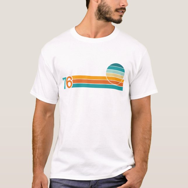 Camiseta Pôr do Sol Retro 76 (Frente)