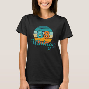 Camiseta Pôr do Sol Retro 88 Vintage Destruído