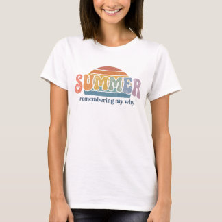Camiseta Pôr do sol retrô dos anos 70 lembrando meu porquê