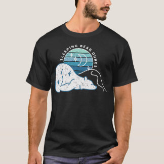 Camiseta Pôr do Sol Retrô Minimalista das Dunas Sleeping Be