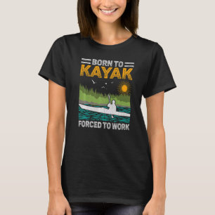 Camiseta Pôr do Sol Retrô Nascido Para Remar Forçado a Trab
