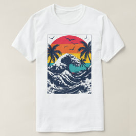 Camiseta Pôr do Sol Retro Onda do Rio