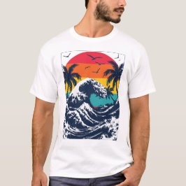 Camiseta Pôr do Sol Retro Onda do Rio