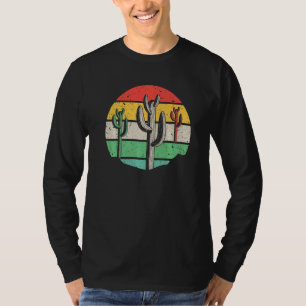 Camiseta Pôr do Sol Retro Saguaro Cacto Opuntia Cactaceae 6