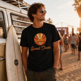Camiseta Pôr do Sol Retro SunRays
