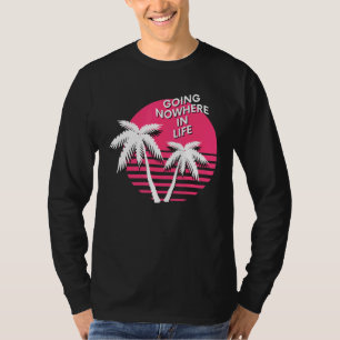 Camiseta Pôr do Sol Retro Vaporwave com Palmeiras Indo para