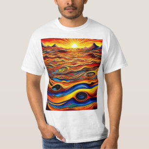 Camiseta Pôr do Sol sobre a Paisagem do Deserto 2