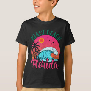 Camiseta Pôr do sol tropical de verão vintage na praia de M