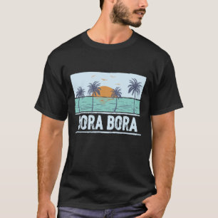 Camiseta Por do sol tropical francês de Bora Bora Polinés