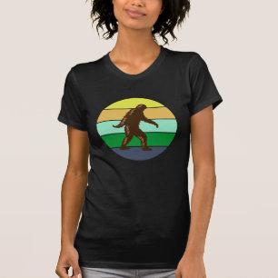 Camiseta Pôr do sol vintage Bigfoot Sasquatch 
