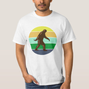 Camiseta Pôr do sol vintage Bigfoot Sasquatch 