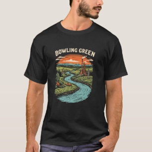 Camiseta Pôr do Sol Vintage Bowling Green Kentucky Nature C