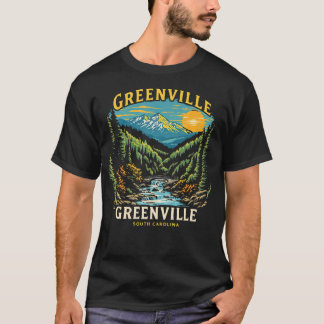 Camiseta Pôr do sol vintage Greenville Carolina do Sul