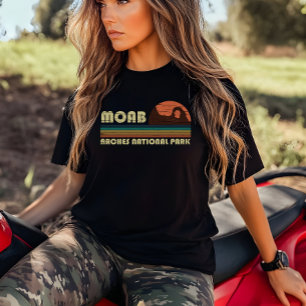 Camiseta Pôr do sol vintage Moab Utah - Parque Nacional Arc