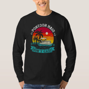 Camiseta Pôr do sol vintage não me importo com o cabelo do
