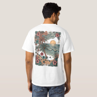 Camiseta Pôr do sol vintage no Havaí & Palmeiras