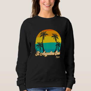 Camiseta Pôr do Sol Vintage St Augustine Beach Flórida Verã