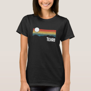 Camiseta Pôr do Sol Vintage Texas Verão Retrô Anos 80 Estad