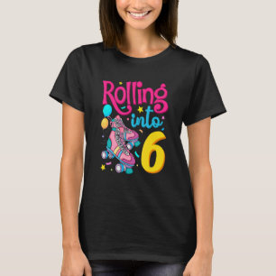 Camiseta Pôr Em Pé 6 de Aniversário De 6 Anos