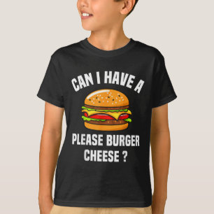 Camiseta Por favor, Burger Queijo Hamburger Churrasco Queij