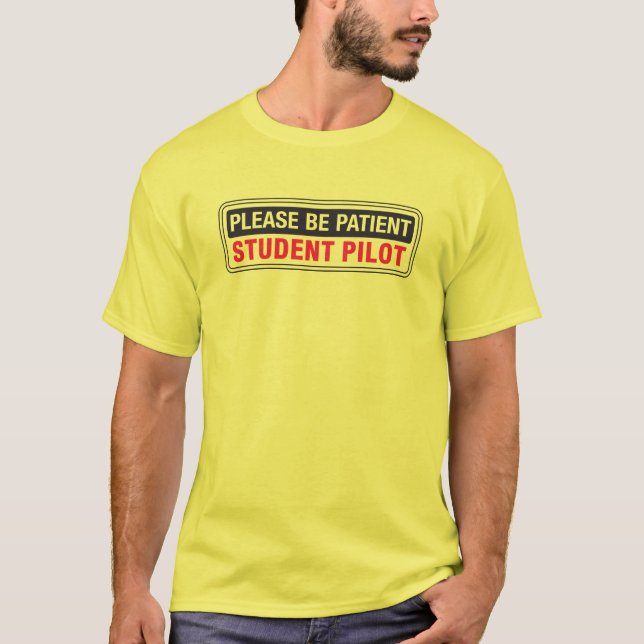 Camiseta Por Favor, Estudante Estudante Piloto Frente e Tra (Frente)