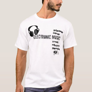 Camiseta Por favor música eletrônica das economias