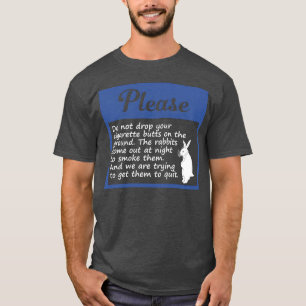 Camiseta Por favor, não jogue pontas de cigarro na garota
