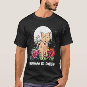 Camiseta Por favor seja educado Gato Citações Positivas Gat