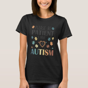 Camiseta Por favor, seja paciente que tenho Autismo Retro P