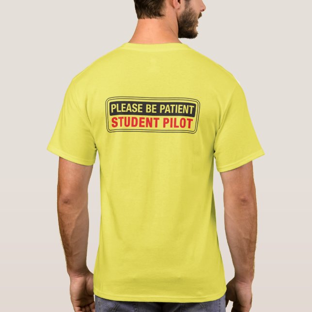 Camiseta Por Favor, Seja Piloto De Estudante Apenas De Volt (Verso)