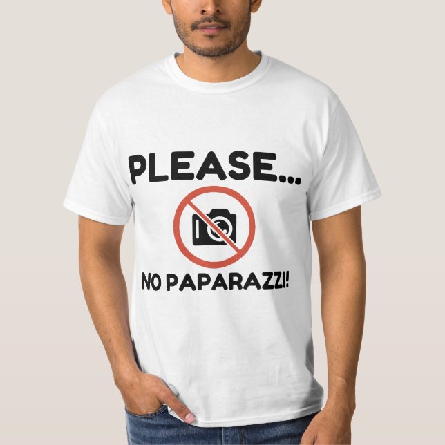 Camiseta Por Favor, Sem Paparazzi! (Frente)