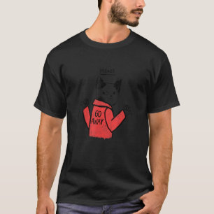 CAMISETA POR FAVOR, VÁ EMBORA DO SARCASTIC CAT DESIGN
