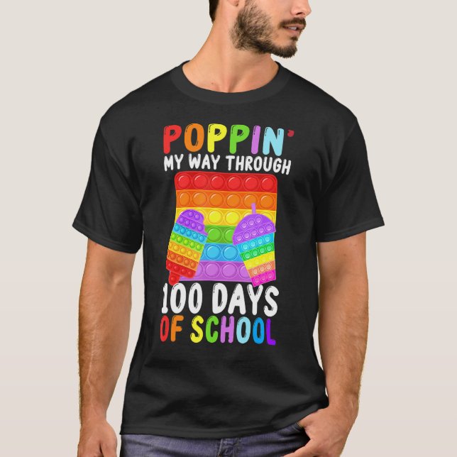 Camiseta Pôr Meu Caminho Por 100 Dias De Pé-De-Escola P (Frente)