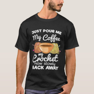 Camiseta Pôr Meu Entusiasta De Crocheting No Café Que Homen