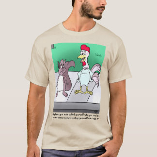 Camiseta Por que esquilos atravessam estradas?