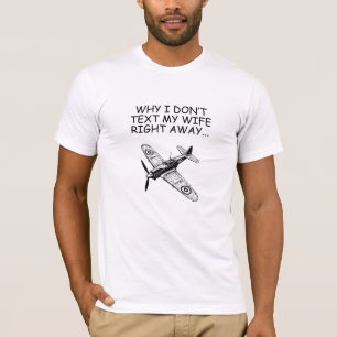 Camiseta Por que eu não Texto, Humor de Piloto,Avião,Roupas
