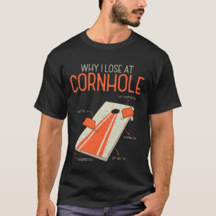 Camiseta Por que eu perco no Jogo de Cornhole Esporte Cornh