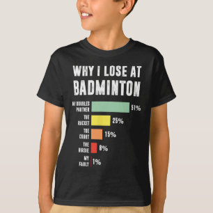 Camiseta Por Que Eu Perder Em Badminton