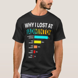 Camiseta Por Que Eu Perder Em Badminton Por Motivo Engraçad