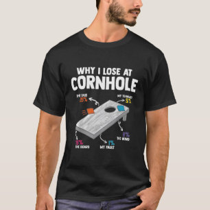Camiseta Por Que Eu Perder Em Cornhole