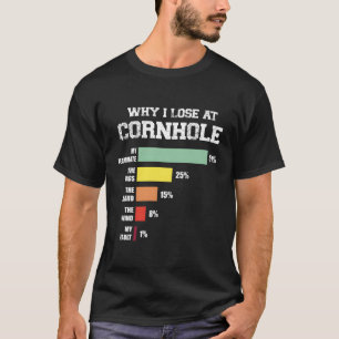 Camiseta Por Que Eu Perder Em Cornhole
