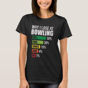 Camiseta Por Que Eu Perder Na Boliche Jogadora De Boliches 