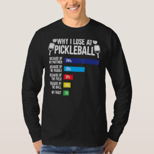 Camiseta Por Que Eu Perder No Jogador De Pickleball