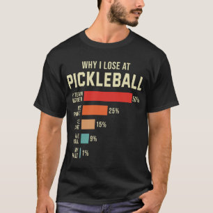 Camiseta Por que eu Perder no jogador de picleball, jogador