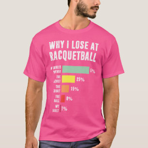 Camiseta Por Que Eu Perder No Jogador Engraçado Racquetball