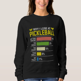 Camiseta Por Que Eu Perder No Pickleball Engraçado Pickleba
