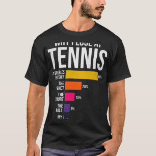 Camiseta Por que eu Perder no técnico do jogador de Tênis d
