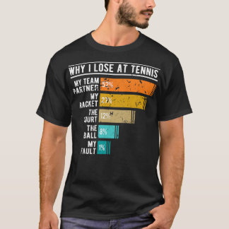 Camiseta Por que eu Perder no Tênis Engraçado para o Tênis 